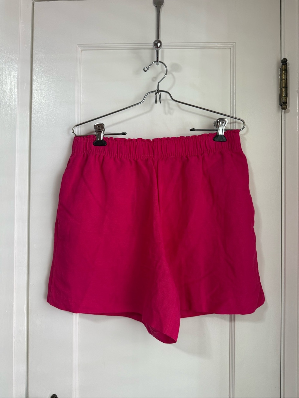 Pink Linen Shorts